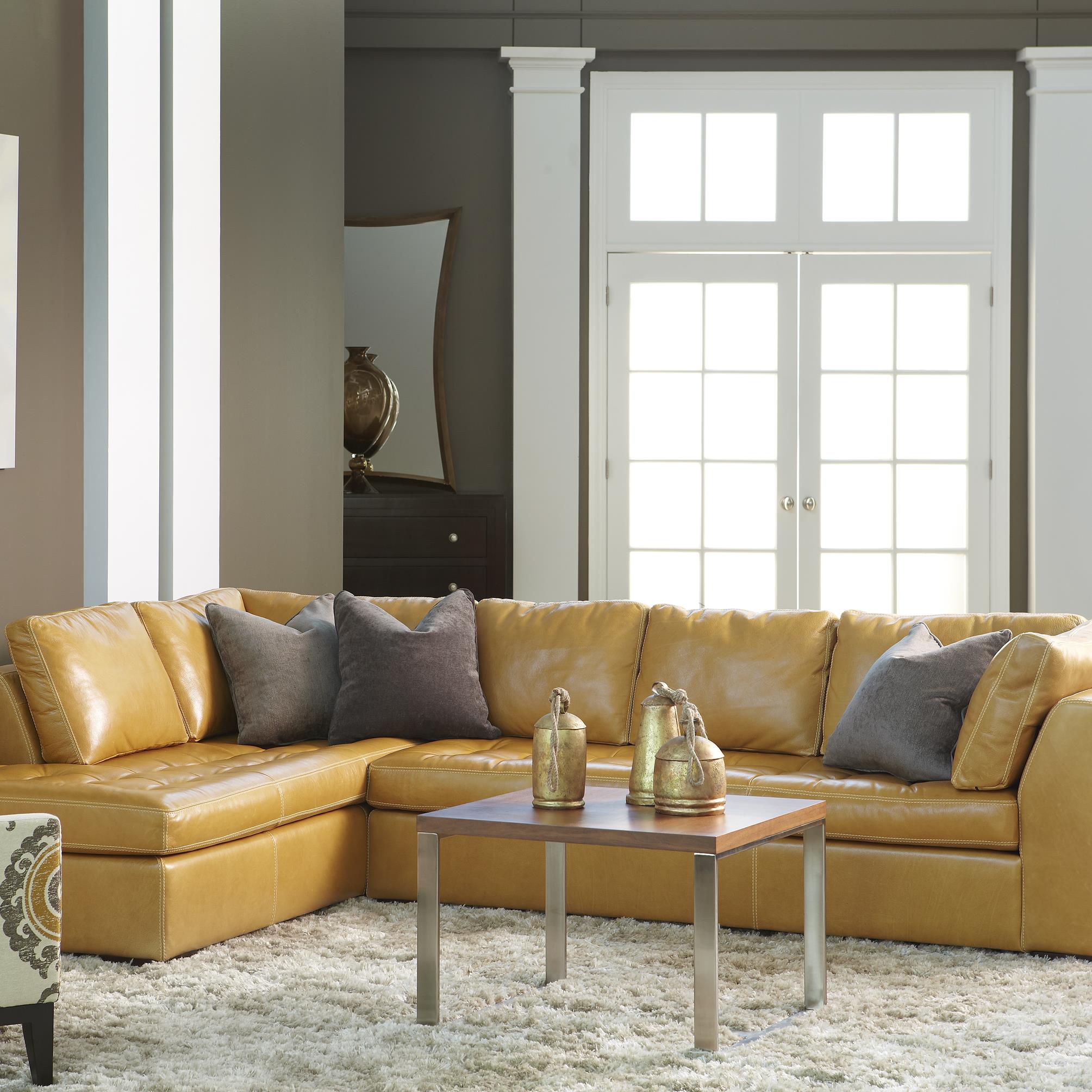 American Leather Astoria Casual Sectional with Right Arm Chaise